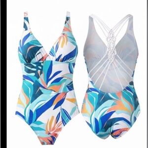 Monokiki La Blanca Coastal Palms Macramé One Piece Swimsuit  Resort Wear Regular